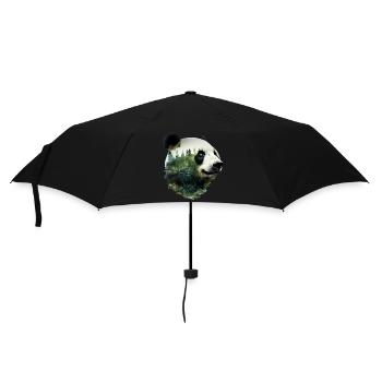Panda - Regenschirm (klein) - Schwarz - Vorne