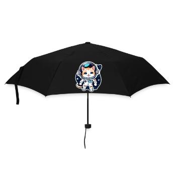 Astronaut Cat - Space - Umbrella (small) - black - Front