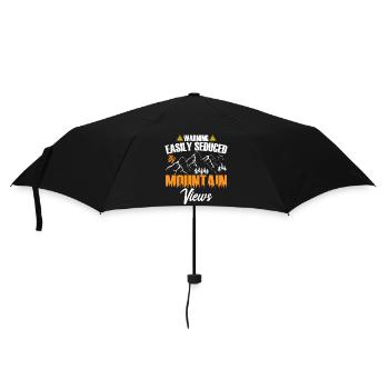 Warning: Easily Seduced by Mountain Views. - Umbrella (small) - black - Front