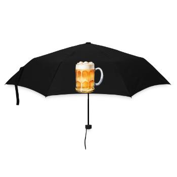 Chope à bière - Parapluie standard - noir - Devant
