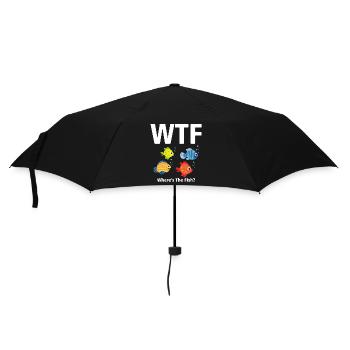 WTF T-shirt - Where's The Fish? VARIOUS - Umbrella (small) - black - Front