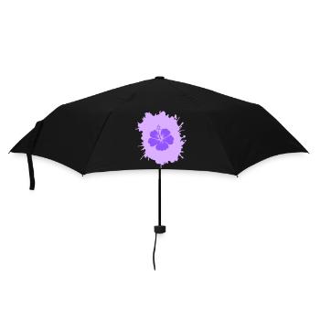 Hibiscus blobs - Umbrella (small) - black - Front