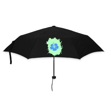 Hibiscus blobs - Umbrella (small) - black - Front