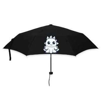 Dinosaur Stegosaurus Halloween Ghost - Umbrella (small) - black - Front