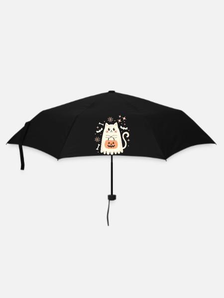 Halloween Ghost Cat - Umbrella (small) - black