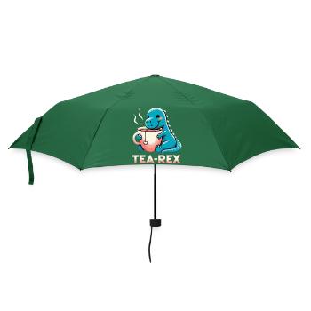 Tea Rex Tea Rex Tea Drinker Gift - Umbrella (small) - bottlegreen - Front
