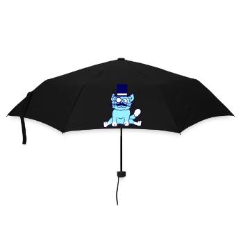 Sir Cat Gentleman Chapeau haut de forme Monocle Rich Gentleman - Parapluie standard - noir - Devant