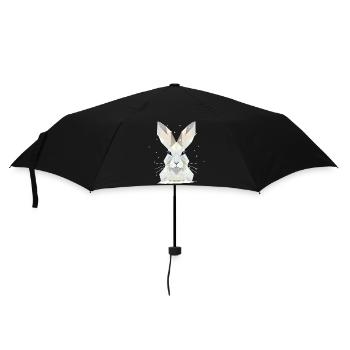 weißer Schneehase-Zeitlose Eleganz des Winters - Regenschirm (klein) - Schwarz - Vorne