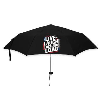 Power for Women - « Live Laugh Lock And Load » - Parapluie standard - noir - Devant