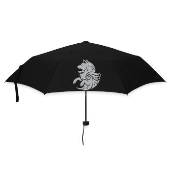 Star Wolf Magic Coat of Arms - customizable color - Umbrella (small) - black - Front
