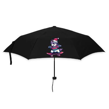 Unicorn Christmas Funny - Umbrella (small) - black - Front