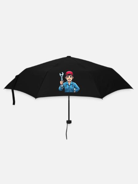 KFZ Meister - Regenschirm (klein) - Schwarz