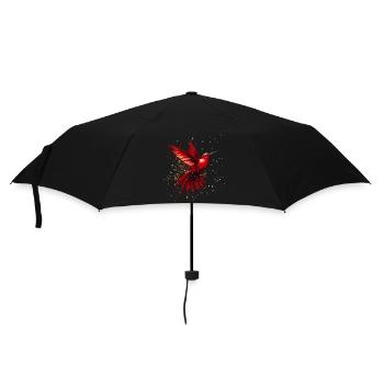 Roter Kolibri - Regenschirm (klein) - Schwarz - Vorne