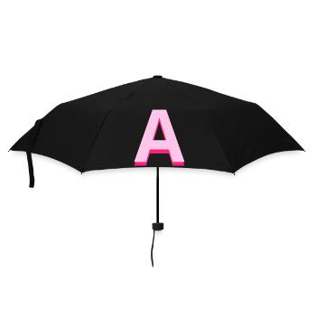 Letter to pink pop and modern - Umbrella (small) - black - Front
