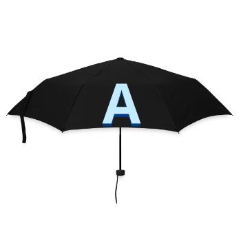 Lettre a bleu pop et moderne - Parapluie standard - noir - Devant