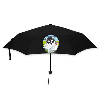 Husky-Welpen lieben es, Bücher zu lesen - Regenschirm (klein) - Schwarz - Vorne