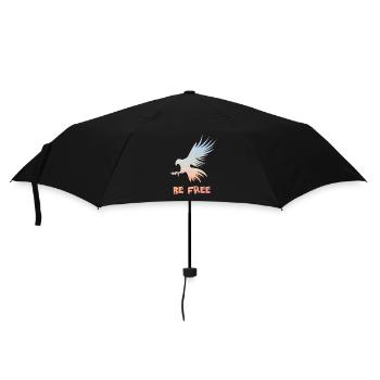 Stylischer Adler will frei sein - Regenschirm (klein) - Schwarz - Vorne
