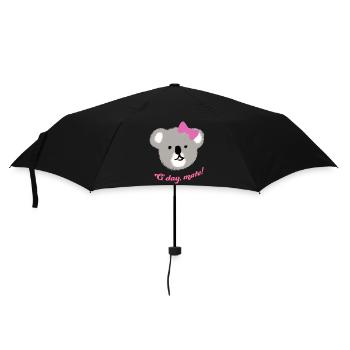 Koala Mignon en Dessin à la Main Design G'day Mate - Parapluie standard - noir - Devant
