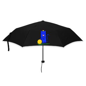 Cat with crown - Umbrella (small) - black - Front