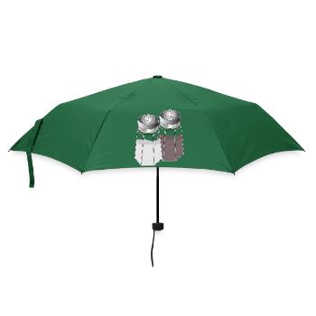 Duo classique sel et poivre – Assaisonnement élégant - Parapluie standard - vert bouteille - Devant