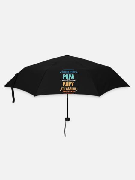 Two Papa J'Ai and Grandpa Titles Grandpa - Umbrella (small) - black