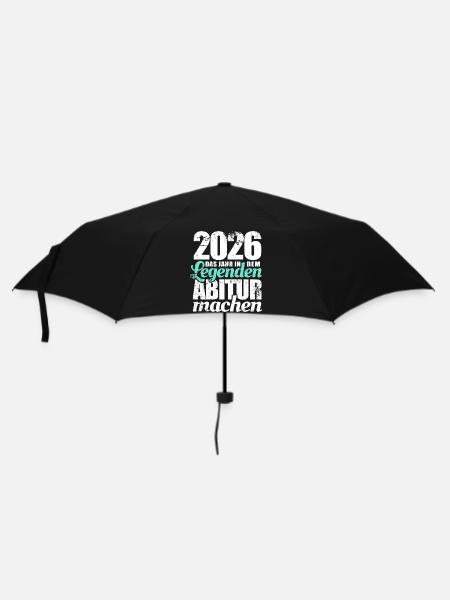 2026 Das Jahr in dem Legenden Abitur machen - Regenschirm (klein) - Schwarz