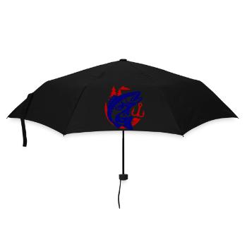 Pêche au brochet - Parapluie standard - noir - Devant
