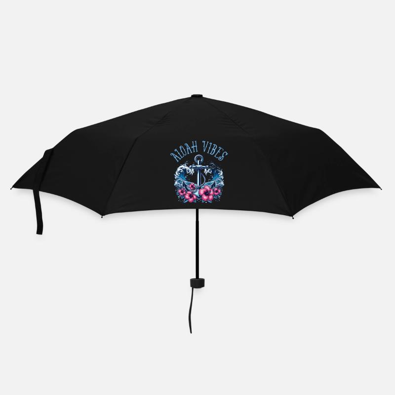 Aloha Vibes - Regenschirm (klein) - Schwarz