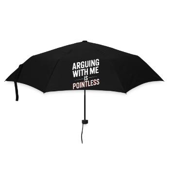 Discuter avec moi est inutile - Parapluie standard - noir - Devant