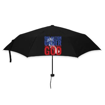 Motif patriotique avec drapeau américain et main - Parapluie standard - noir - Devant