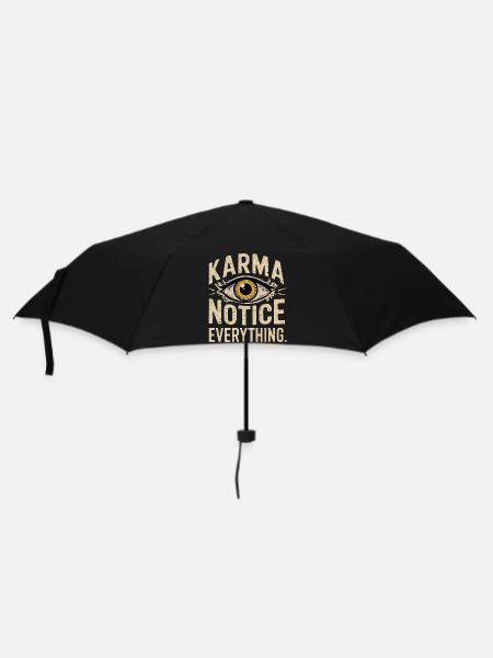 Karma Notice Eye Design, dicton motivant - Parapluie standard - noir