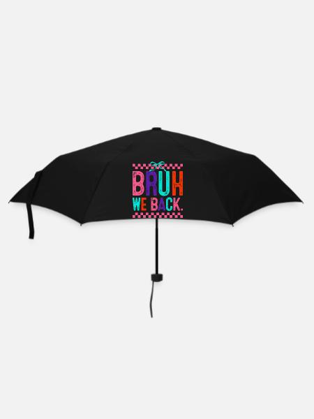 Bruh We Back Neon Pop - Regenschirm (klein) - Schwarz