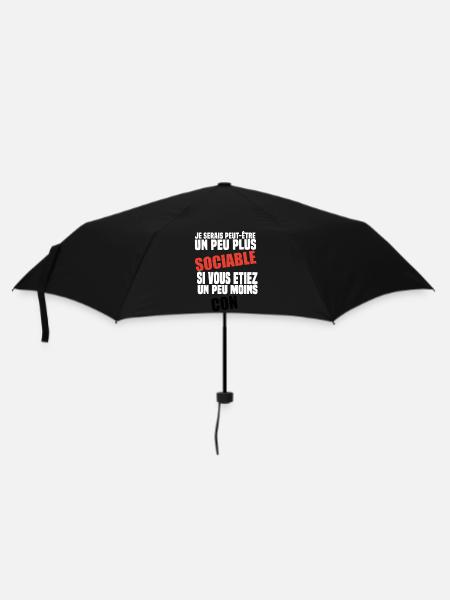 Gift Idea Humor Funny I Would Be More Sociable - Umbrella (small) - black