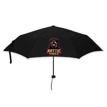 Rottweiler Kopf Rottie Vibes - Regenschirm (klein) - Schwarz - Vorne