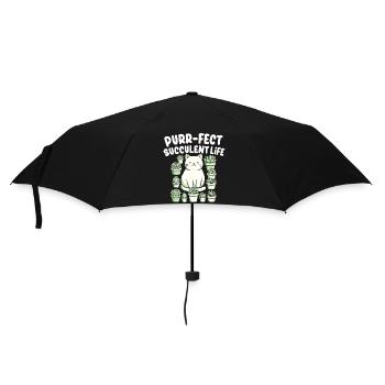Funny Plant Succulent Cactus Cat - Umbrella (small) - black - Front