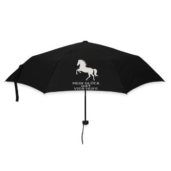 My happiness has four hooves - Umbrella (small) - black - Front
