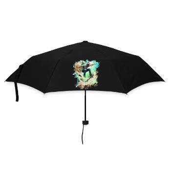 skateboarden - Regenschirm (klein) - Schwarz - Vorne
