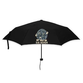 67 Six Seven 6-7 Funny Gift Cute - Umbrella (small) - black - Front