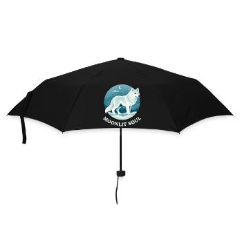 Wolf of the Moonlit Night - Umbrella (small) - black - Front