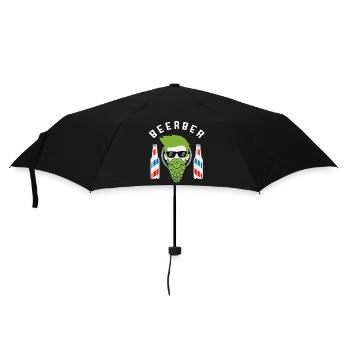 Beerber – Barber & Beer - Regenschirm (klein) - Schwarz - Vorne