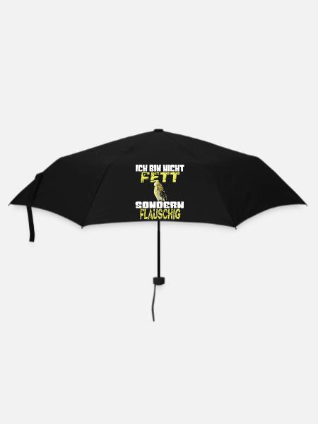Nicht Fett Sondern Flauschig - Regenschirm (klein) - Schwarz