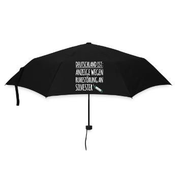 Lustiger Spruch Silvester - Regenschirm (klein) - Schwarz - Vorne
