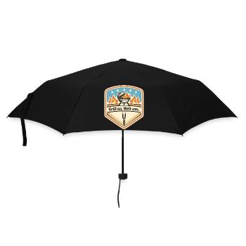 Grill Abzeichen Welt Aus Patch - Regenschirm (klein) - Schwarz - Vorne