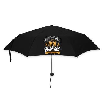 Lecker Bierchen Drinking Club Vatertag Bier Liebe - Regenschirm (klein) - Schwarz - Vorne