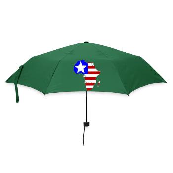 Liberia_Flagge_Afrika_used - Regenschirm (klein) - Flaschengrün - Vorne