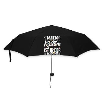 Mein Kostüm Ist In Der Wäsche Karneval Fasching - Regenschirm (klein) - Schwarz - Vorne