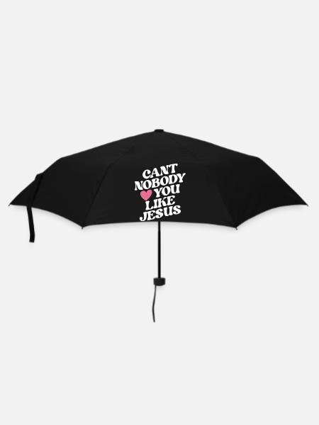 Cant Nobody Like Jesus Herz - Regenschirm (klein) - Schwarz