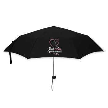 Mon cœur appartient à un chat - Parapluie standard - noir - Devant