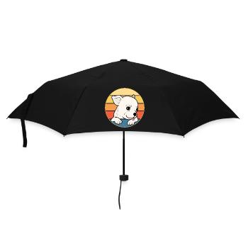 Cute Chihuahua Dog Breed Vintage Retro Sunset - Umbrella (small) - black - Front