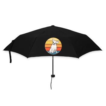 Mignon Chihuahua Dog Breed Vintage Retro Sunset - Parapluie standard - noir - Devant